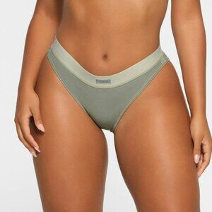 SKIMS Cotton Rib Brief Mineral Womens Size 3X Soft Stretch Lounge Underwear